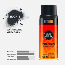 [MOLOTOW 327258] MOLOTOW Premium Spray Paint 400ml 222-1 Anthracite Grey Dark
