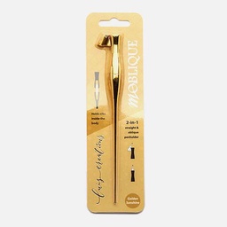 [MOBLIQUE 680666105082] MOBLIQUE 2-In-1 Straight & Oblique Dip Pen Holder Golden Sunshine