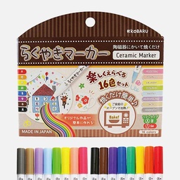 [KOBARU RMTW-2200] KOBARU Ceramic Permanent Marker Pastel & Vivid Set x 16