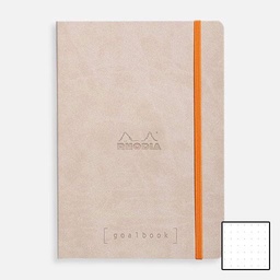 [RHODIA 117574] RHODIA White Paper Dot Softcover Goal Book 90gsm A5 x 120 Beige