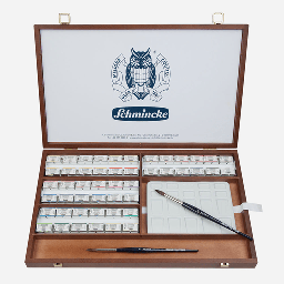 [SCHMINCKE 74348097] SCHMINCKE Horadam Watercolor Pan Wooden Box Set x 48