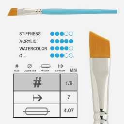 [PRINCETON 3750AS-012] PRINCETON Select Angle Shader Brush 1/8"