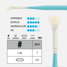 [PRINCETON 3750MBF-20/0] PRINCETON Select Petite Bristle Fan Brush 20/0