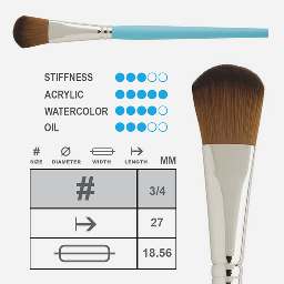 [PRINCETON P3750OM075] PRINCETON Select Oval Mop Brush 3/4"