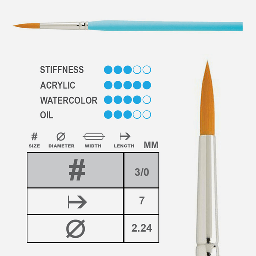 [PRINCETON P3750R30] PRINCETON Select Round Brush 3/0