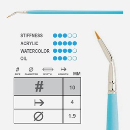 [PRINCETON 3750TS-10/0] PRINCETON Select Angle Spot Detailer Brush 10/0