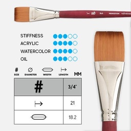 [PRINCETON P3950W075] PRINCETON Velvetouch Synthetic Blend Flat Wash Brush 3/4"