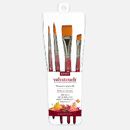 [PRINCETON 3950SET100] PRINCETON Velvetouch Synthetic Blend Brush Set x 4