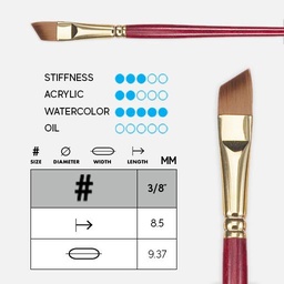 [PRINCETON 4050AS-037] PRINCETON Heritage Synthetic Sable Angle Shader Brush 3/8"