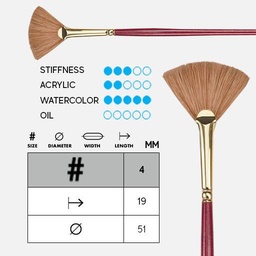 [PRINCETON 4050FN-4] PRINCETON Heritage Synthetic Sable Fan Brush 4