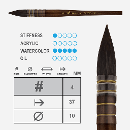 [PRINCETON P4750Q4] PRINCETON Neptune Synthetic Squirrel Quill Mop Brush 4