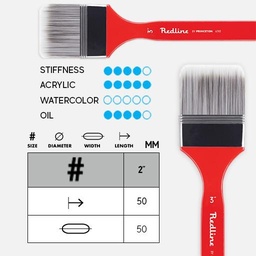 [PRINCETON 6701] PRINCETON Redline Flat Mottler 2"