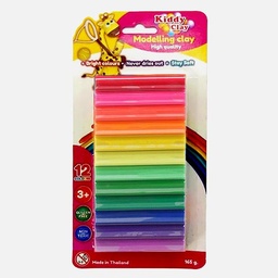 [NARA ST-165-12N] NARA Kiddy Neon Modelling Clay 12-Color 165g