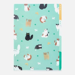 [MIDORI 35479006] MIDORI Clear Folder 3-Pocket A4 Cats A