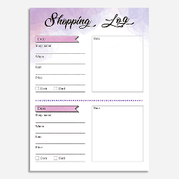 [PINE BOOK MJ00214] PINE BOOK My Journal Shopping Log x 50