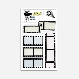 [PINE BOOK MJ00149] PINE BOOK My Journal Sticker Movie Log Film