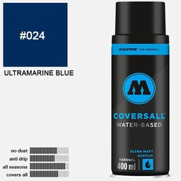 [MOLOTOW 358024] MOLOTOW Coversall Water-Based Spray Paint 400ml Ultramarine Blue