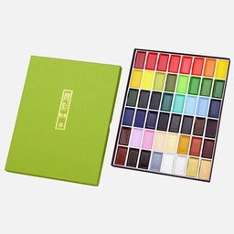 [KURETAKE MC20/48V] KURETAKE Gansai Tambi Japanese Watercolor Pan Set x 48