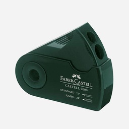 [FABER-CASTELL 582800] FABER-CASTELL Sleeve Pencil Sharpener 2-Hole Green