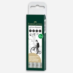 [FABER-CASTELL 166004] FABER-CASTELL Ecco Pigment Drawing Pen Set x 4