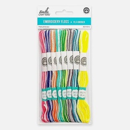 [MULTICRAFT NC162J] MULTICRAFT Needle Crafters Embroidery Floss Bright Set x 8