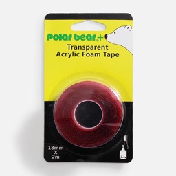 [POLAR BEAR FP-1802] POLAR BEAR Transparent Acrylic Foam Tape 18mm x 2m