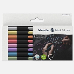 [SCHNEIDER ML02011502] SCHNEIDER Paint-It Metallic Liner 2mm Set x 8
