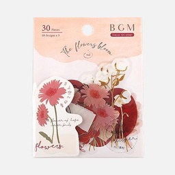 [BGM BS-PF013] BGM Deco Sticker Decoration Red Blossom Flower