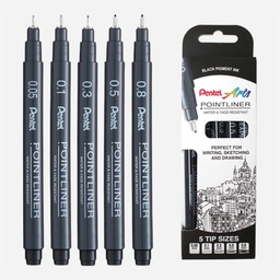 [PENTEL YS20P-5] PENTEL Arts Pointliner Drawing Pen Set x 5