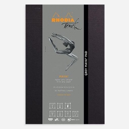 [RHODIA 116109] RHODIA Touch Grey Maya Paper Dot Notepad 120gsm A4+ x 50