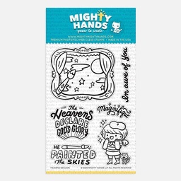 [MIGHTY HANDS ST142] MIGHTY HANDS Clear Stamp 4” x 6” Heavens Declare