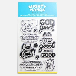 [MIGHTY HANDS ST109] MIGHTY HANDS Clear Stamp 4” x 6” God Is Good