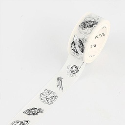 [BGM BM-LGCA015] BGM Washi Tape 15mm Black Planet