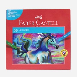[FABER-CASTELL 523248] FABER-CASTELL Hexagonal Oil Pastel Set x 50 (Gold & Silver Included)