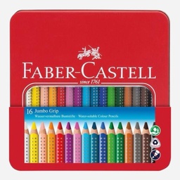 [FABER-CASTELL 110916] FABER-CASTELL Jumbo Grip Watercolor Pencil Tin Set x 16