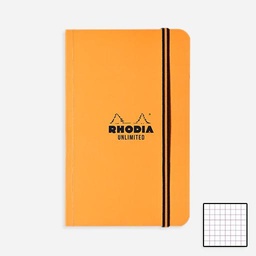 [RHODIA 118858] RHODIA Unlimited Grid Notebook 90gsm 9cm x 14cm x 60 Orange