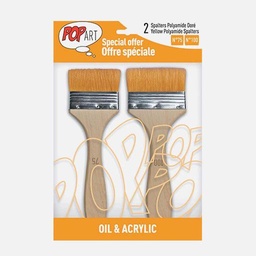 [PEBEO 952500C] PEBEO Pop Art Golden Taklon Spalter Brush Set x 2