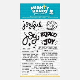 [MIGHTY HANDS ST139] MIGHTY HANDS Clear Stamp 4” x 6” Joy Words