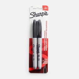 [SHARPIE 30162] SHARPIE Permanent Marker Fine Tip Black x 2