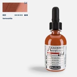 [SCHMINCKE 23663024] SCHMINCKE Akademie Acrylic Ink 50ml Terracotta