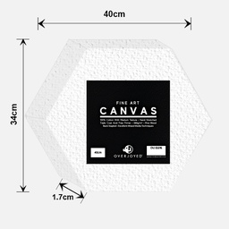 [OVJ E6016] OVJ Stretched Cotton Canvas Hexagon 380gsm 40cm