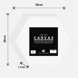 [OVJ E6012] OVJ Hexagon Stretched Cotton Canvas 380gsm 30cm