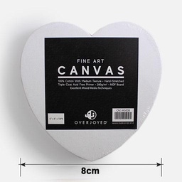 [OVJ A5008] OVJ Cotton Canvas Board 280gsm Heart 6" x 8” x 10
