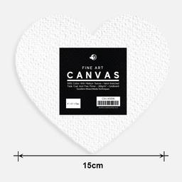 [OVJ A5006] OVJ Cotton Canvas Board 280gsm Heart 4” x 6” x 10