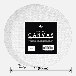 [OVJ E9004] OVJ Stretched Cotton Canvas Circle 380gsm 15mm x 10cm