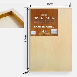 [OVJ P61824] OVJ Basswood Wood Framed Panel 2cm x 45cm x 60cm