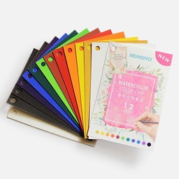[MUNGYO MCC-12] MUNGYO Watercolor Color Chip Set x 12