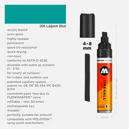 [MOLOTOW 327561] MOLOTOW One4All Acrylic Marker 8mm 206 Lagoon Blue