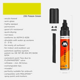 [MOLOTOW 327570] MOLOTOW One4All Acrylic Marker 8mm 236 Poison Green