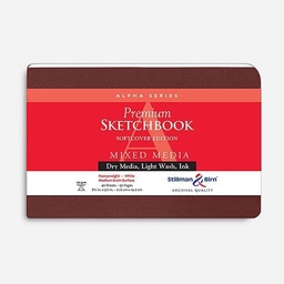 [STILLMAN & BIRN 101581LSBC] STILLMAN & BIRN Alpha White Paper Softcover Sketchbook 150gsm Landscape 5½” x 8½” x 46